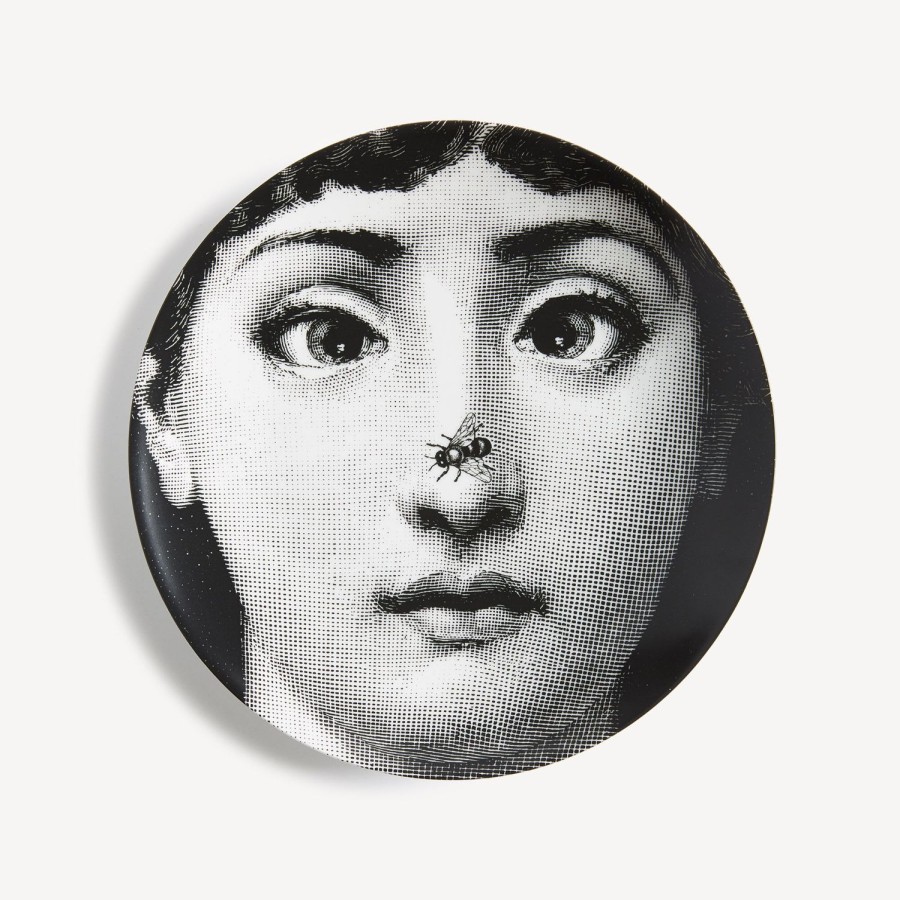 Fornasetti Piatto Da Muro Tema E Variazioni N.363 Bianco Nero Animali