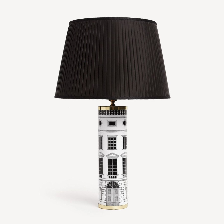 Fornasetti Base Lampada Cilindrica Architettura Bianco Nero Lampade E Paralumi