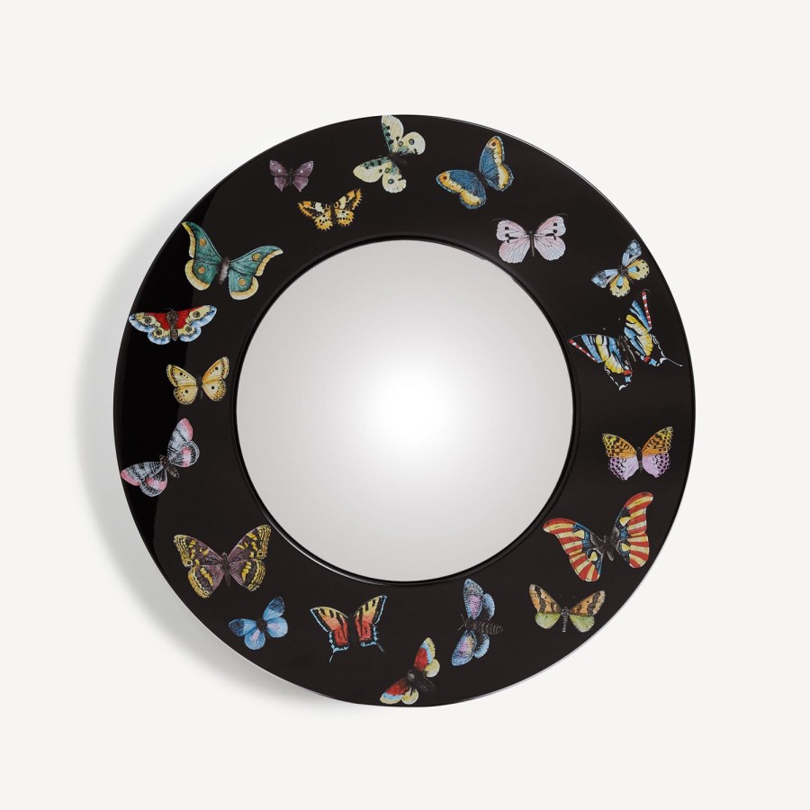 Fornasetti Cornice Con Specchio Convesso Farfalle Multicolore Specchi Di Design