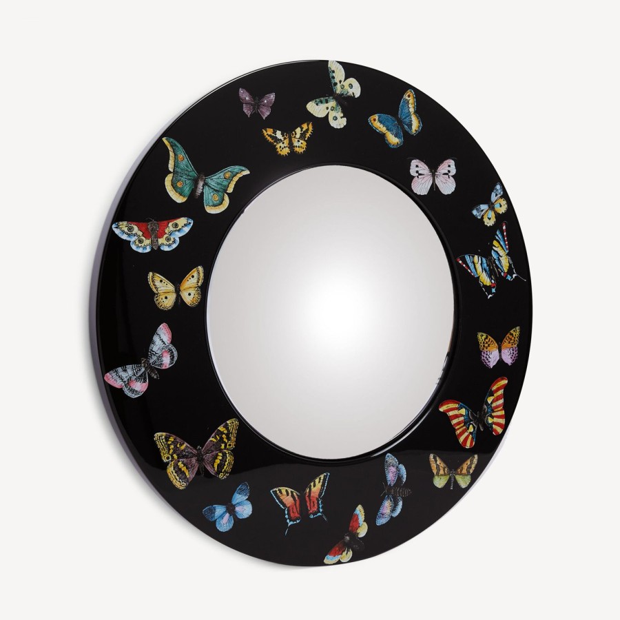 Fornasetti Cornice Con Specchio Convesso Farfalle Multicolore Specchi Di Design