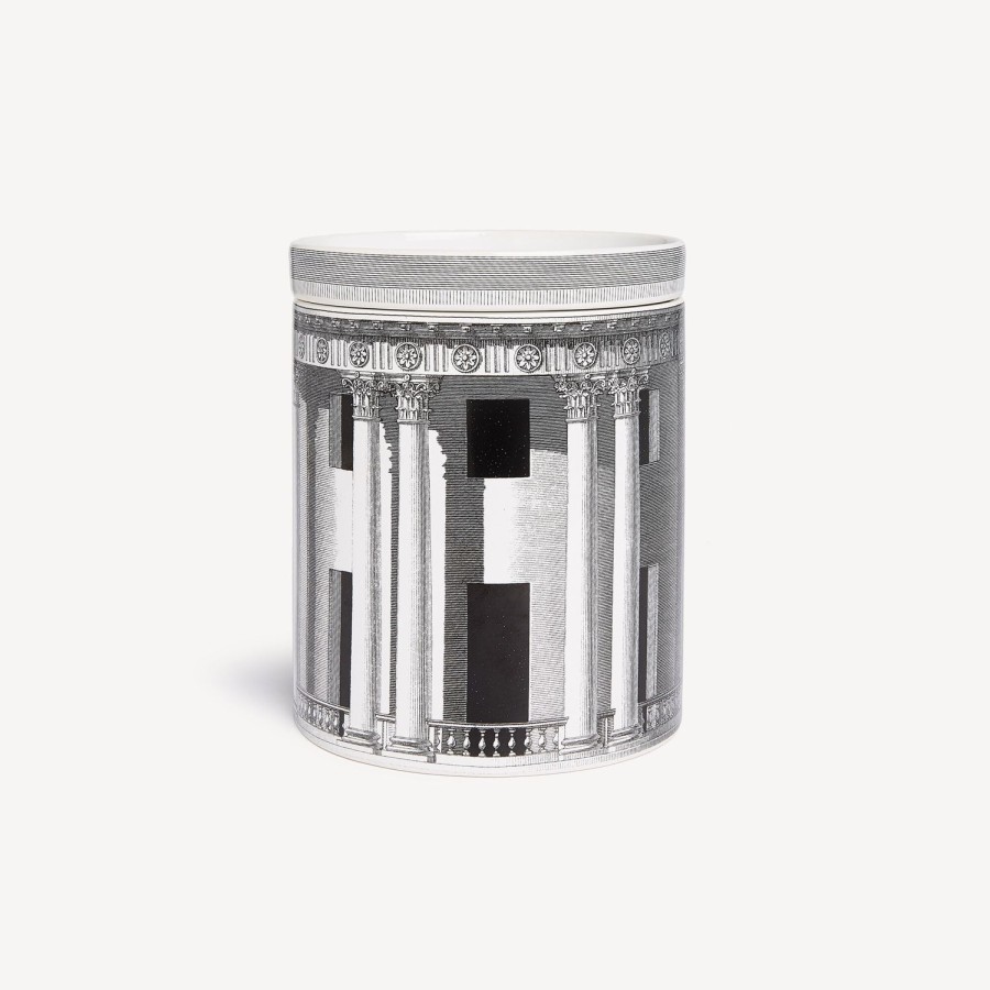 Fornasetti Nel Mentre Candela Profumata Grande - Architettura Decor - Immaginazione Fragranza Bianco Nero Candele Profumate