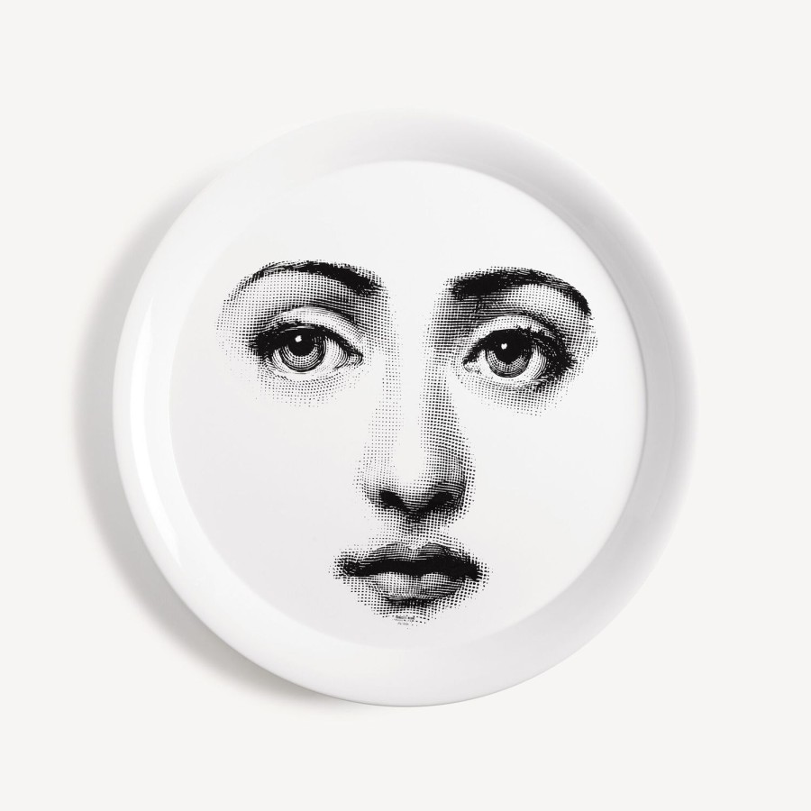 Fornasetti Vassoio Tema E Variazioni N.6 Bianco Nero Vassoi E Pliants Decorativi