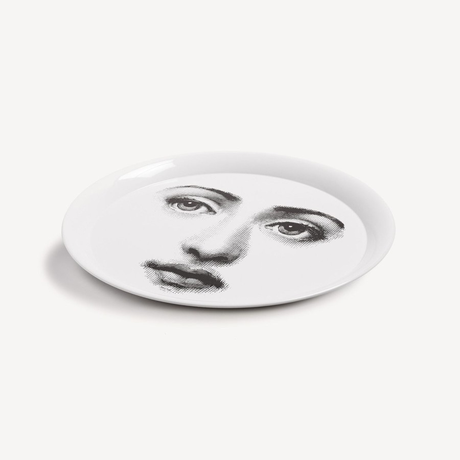 Fornasetti Vassoio Tema E Variazioni N.6 Bianco Nero Vassoi E Pliants Decorativi