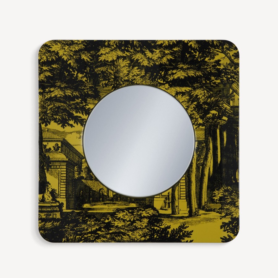 Fornasetti Cornice Con Specchio Piano Giardino Settecentesco Nero Giallo Specchi Di Design