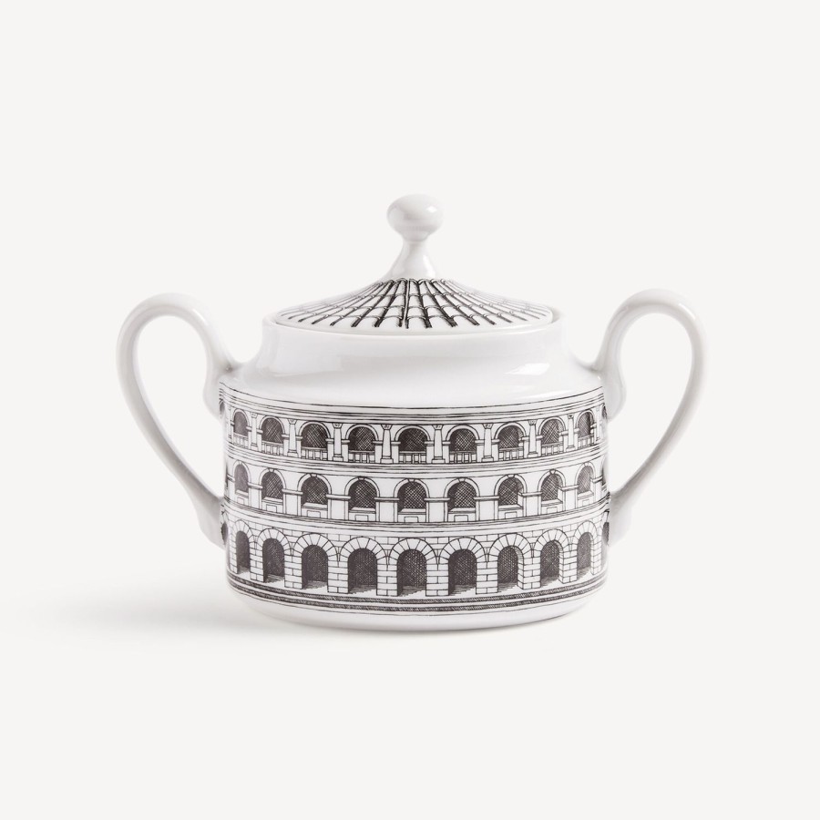 Fornasetti Zuccheriera Architettura Bianco Nero Set Da Te E Caffe