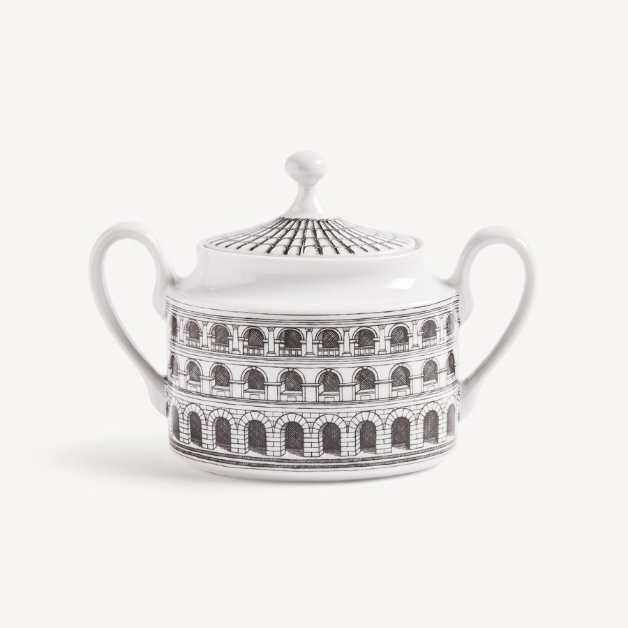 Fornasetti Zuccheriera Architettura Bianco Nero Set Da Te E Caffe