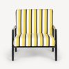 Fornasetti Poltrona Da Esterno Rigato Giallo/Bianco/Nero Salotti
