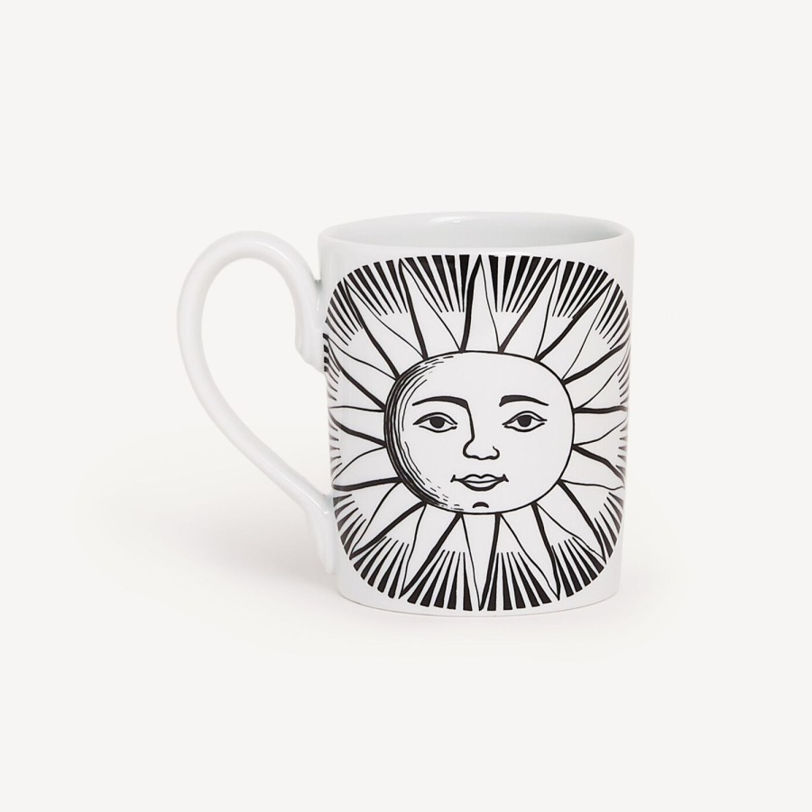 Fornasetti Tazza Suola Bianco Nero Set Da Te E Caffe