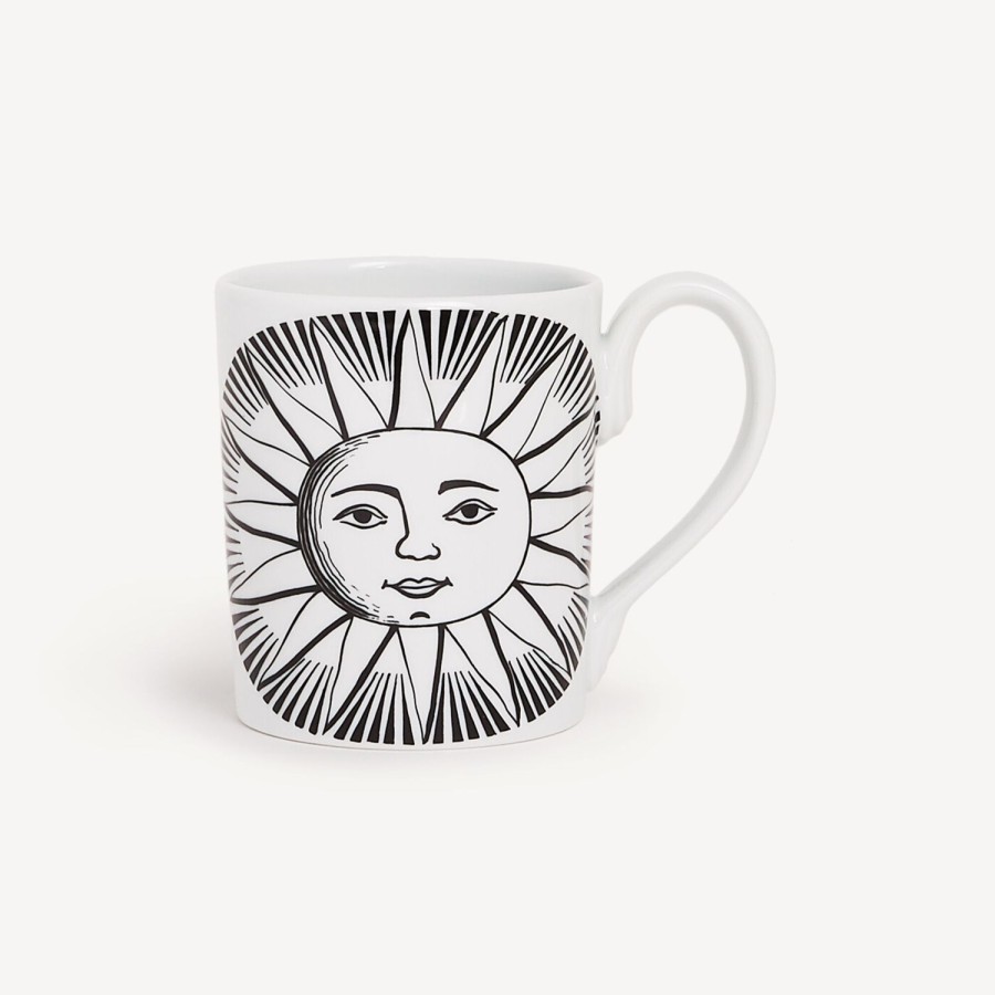 Fornasetti Tazza Suola Bianco Nero Set Da Te E Caffe