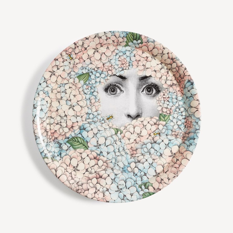 Fornasetti Vassoio Ortensia Multicolore Vassoi E Pliants Decorativi