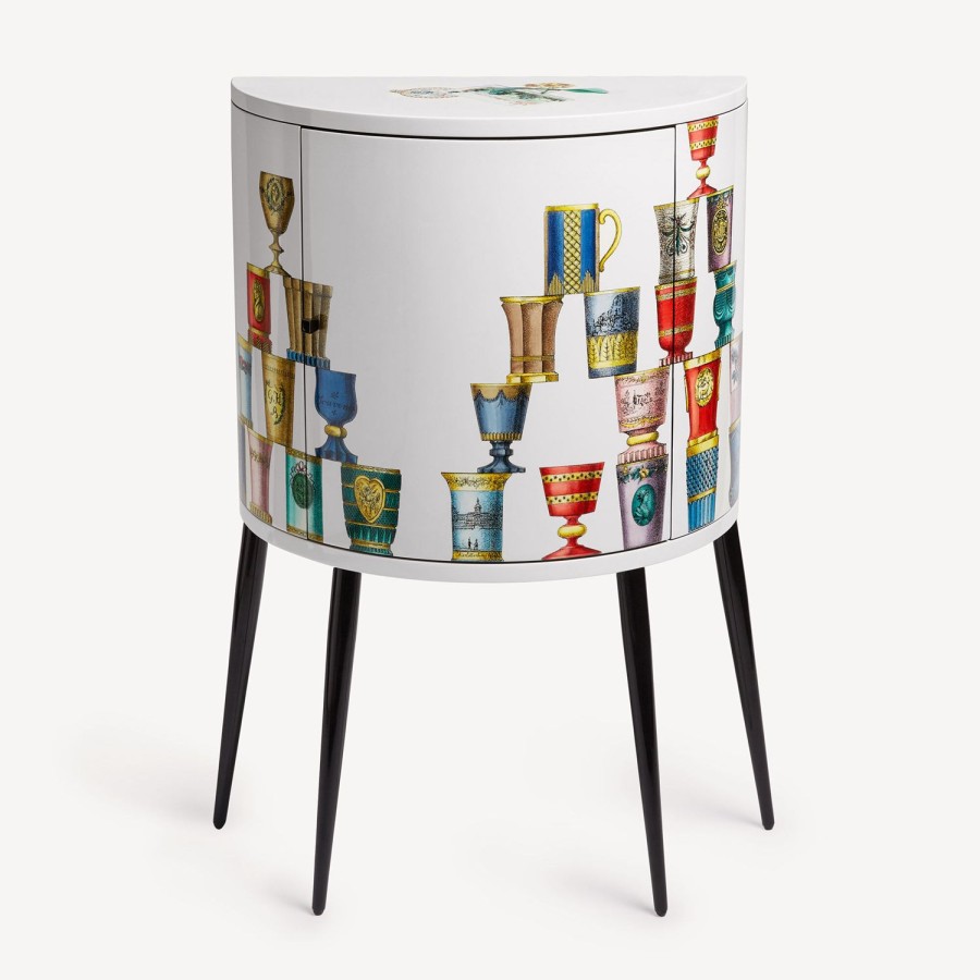 Fornasetti Console Bicchieri Di Boemia Multicolore Console Di Archiviazione