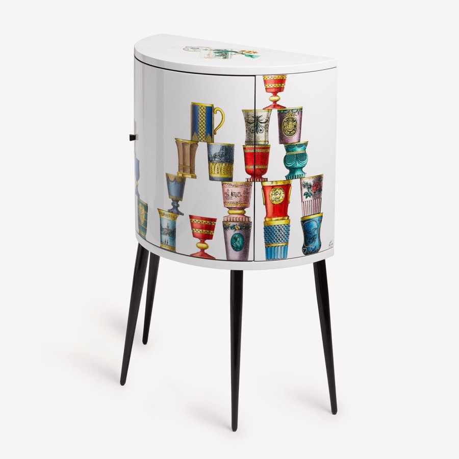 Fornasetti Console Bicchieri Di Boemia Multicolore Console Di Archiviazione