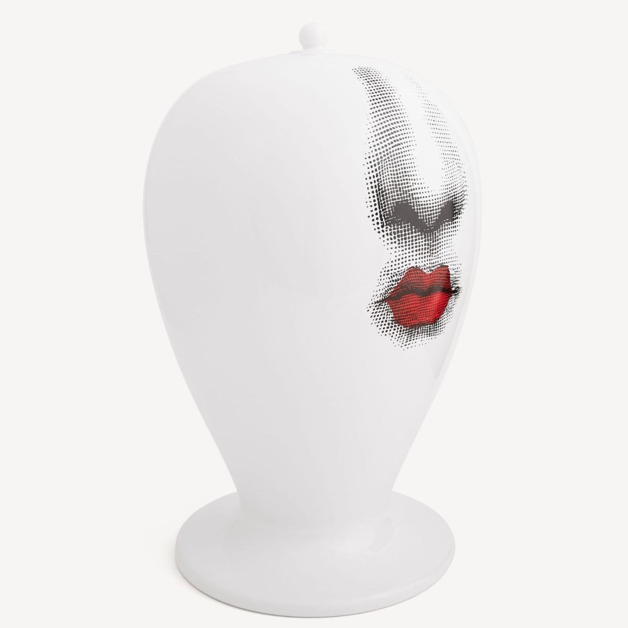 Fornasetti Vaso Bacio Maxi Bianco/Nero/Rosso Vasi