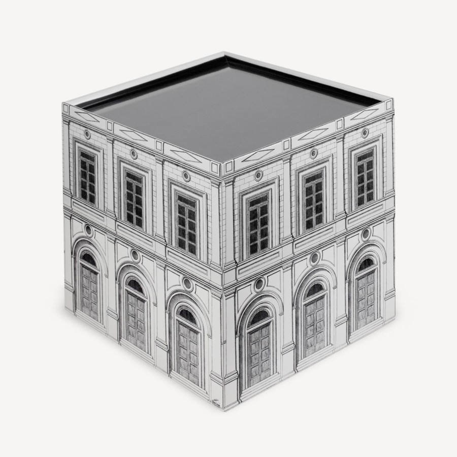 Fornasetti Cubo Con Cassetto Architettura Bianco Nero Armadietti