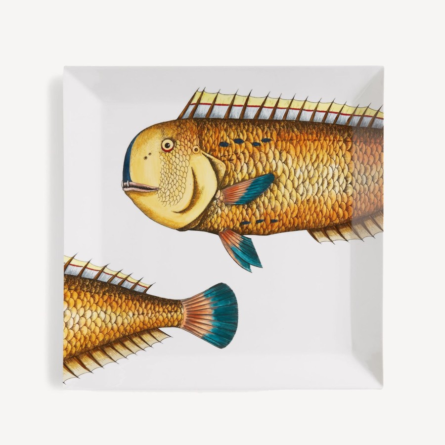 Fornasetti Vassoio Pesce Lampuga Multicolore Vassoi Decorativi