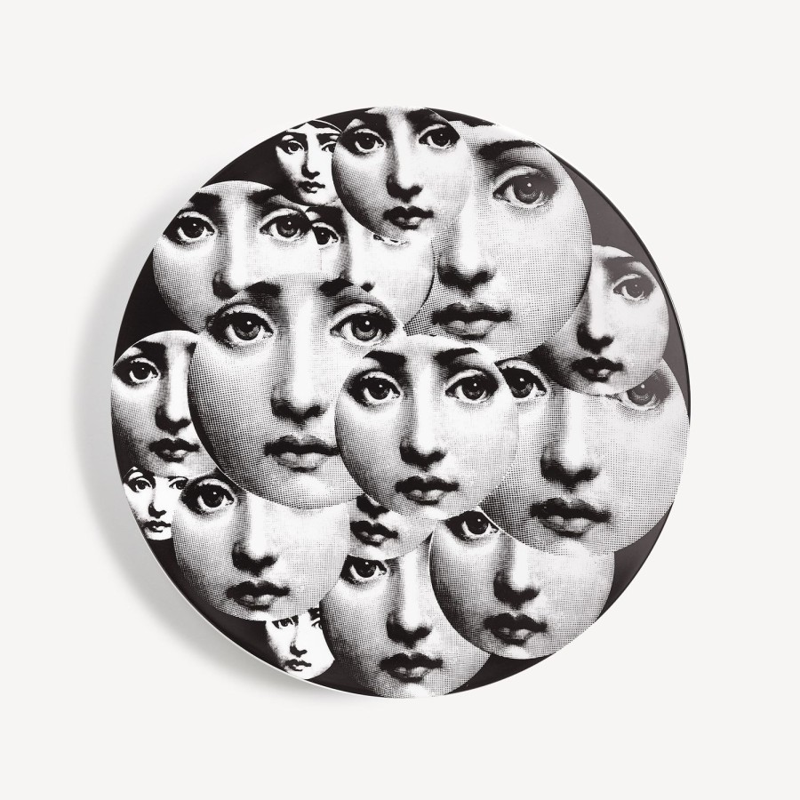 Fornasetti Piatto Da Muro Tema E Variazioni N.165 Bianco Nero Ripetizione