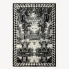 Fornasetti Plaid In Cashmere Giardino Settecentesco Avorio/Nero Plaid