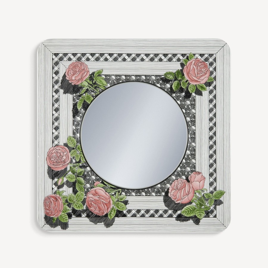 Fornasetti Cornice Con Specchio Piano Musciarabia Con Rose Multicolore Specchi Di Design