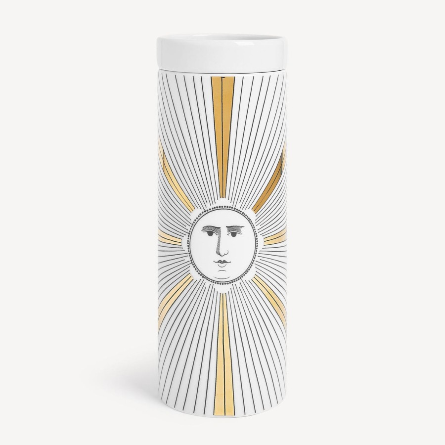 Fornasetti Nel Mentre Candela Profumata Alta - Soli Decor - Fragranza Immaginazione Bianco/Nero/Oro Candele Profumate