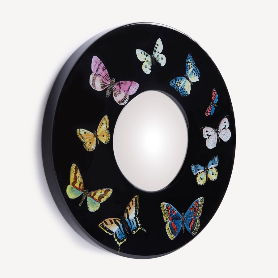 Fornasetti Cornice Con Specchio Convesso Farfalle Multicolore Specchi Di Design