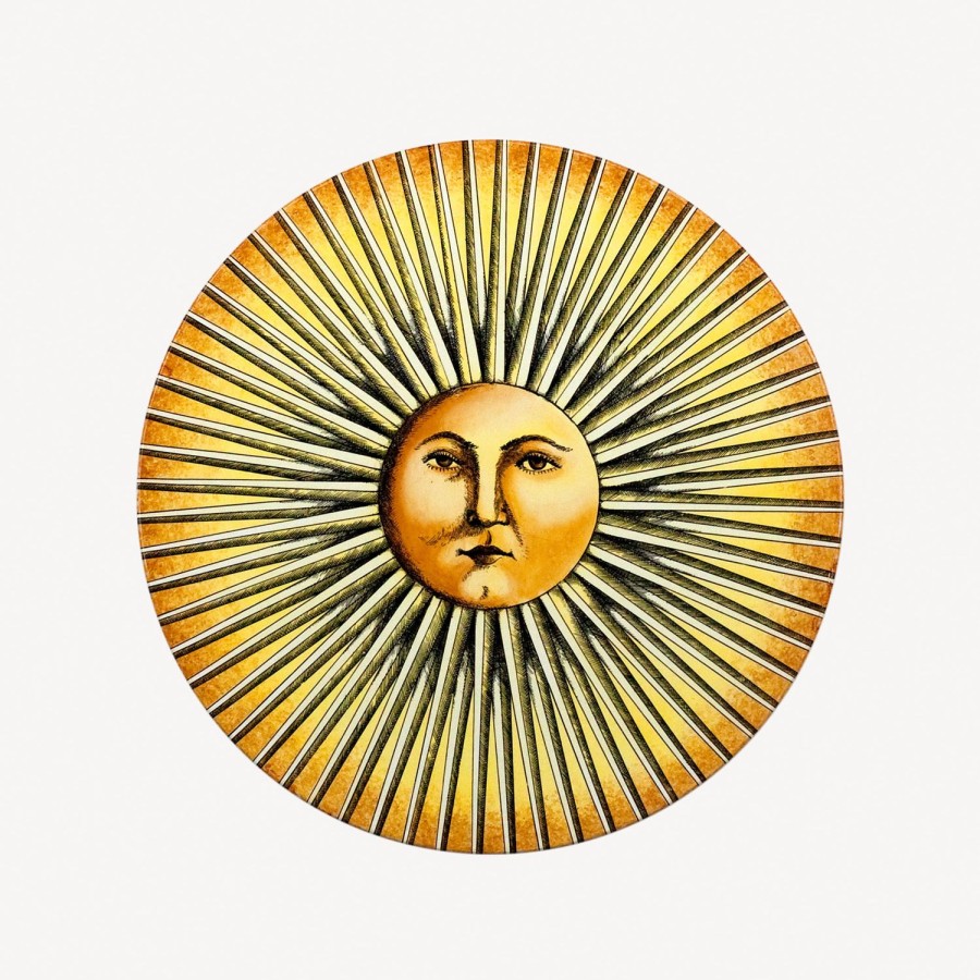 Fornasetti Tavolino Sole Splendente Giallo/Nero Tabelle