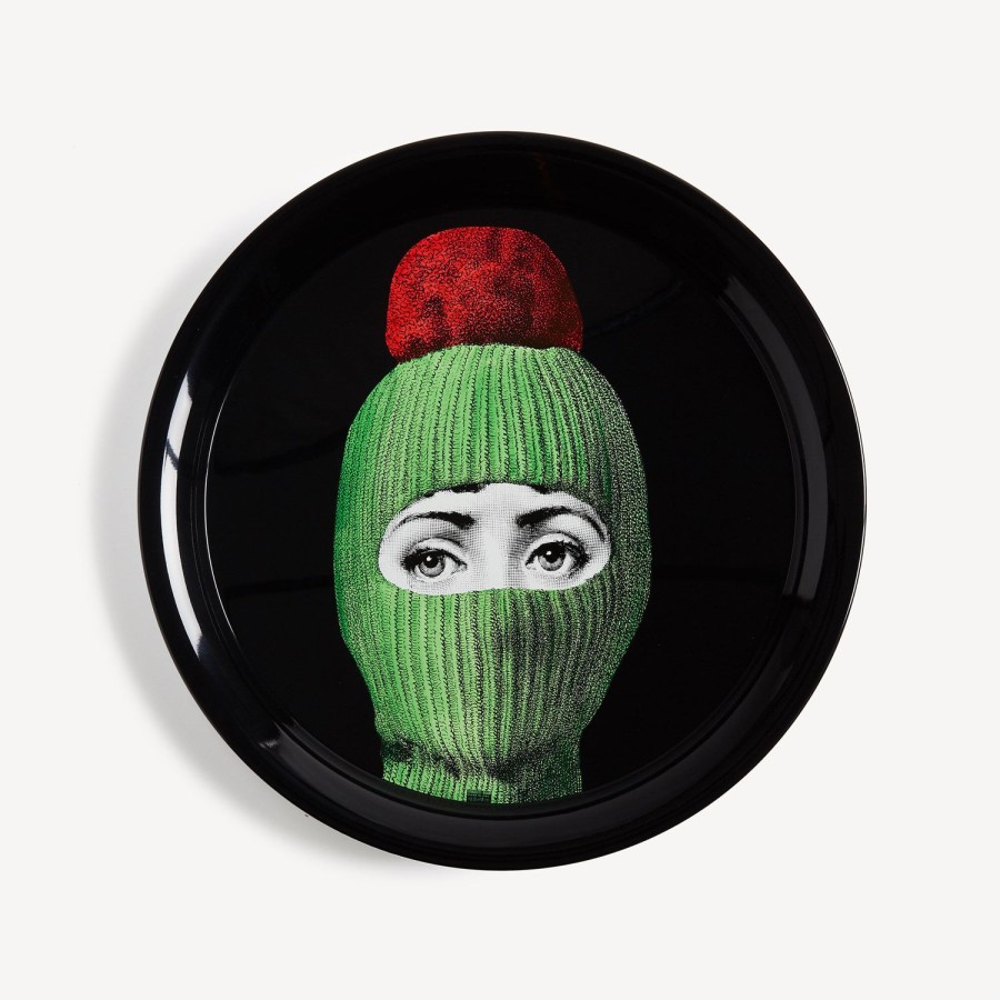 Fornasetti Vassoio Lux Gstaad Verde/Rosso/Nero Vassoi E Pliants Decorativi