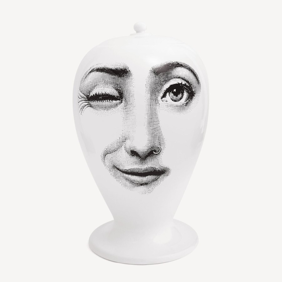 Fornasetti Perforazione Del Vaso Bianco Nero Vasi