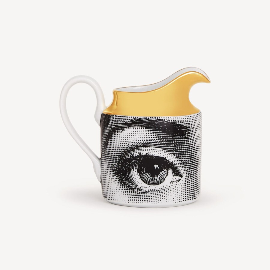 Fornasetti Tema Lattiera E Variazioni Bianco/Nero/Oro Set Da Te E Caffe