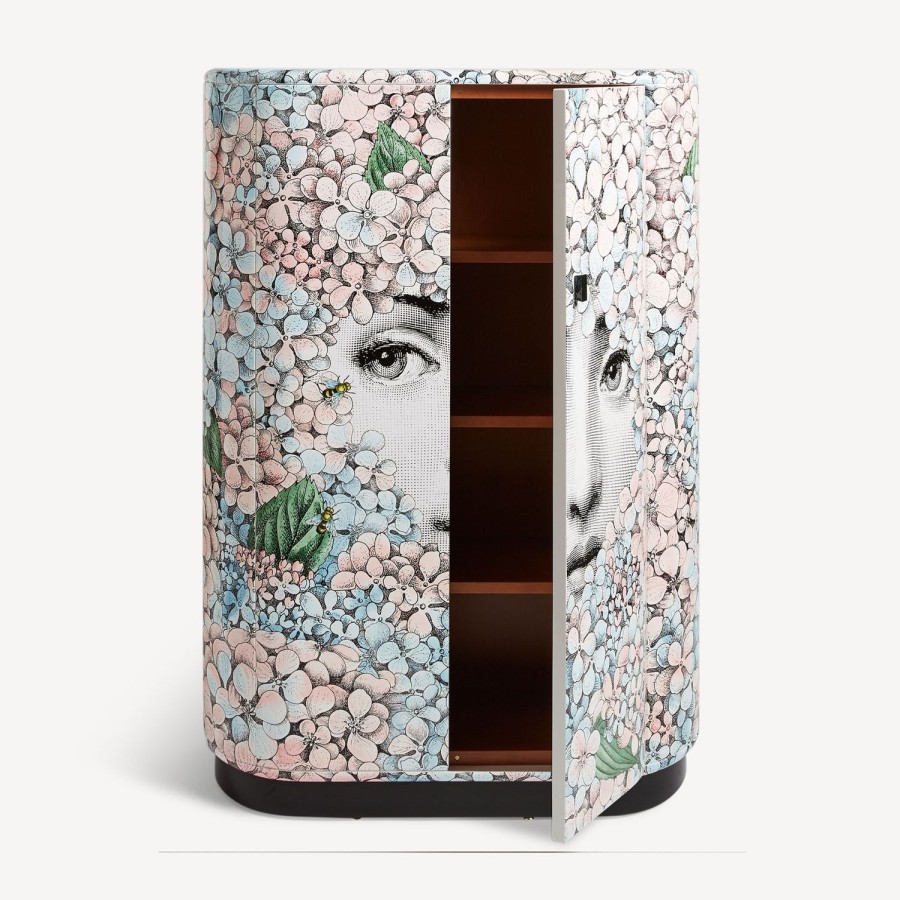 Fornasetti Mobile Curvo Ortensia Multicolore Armadi Curvi