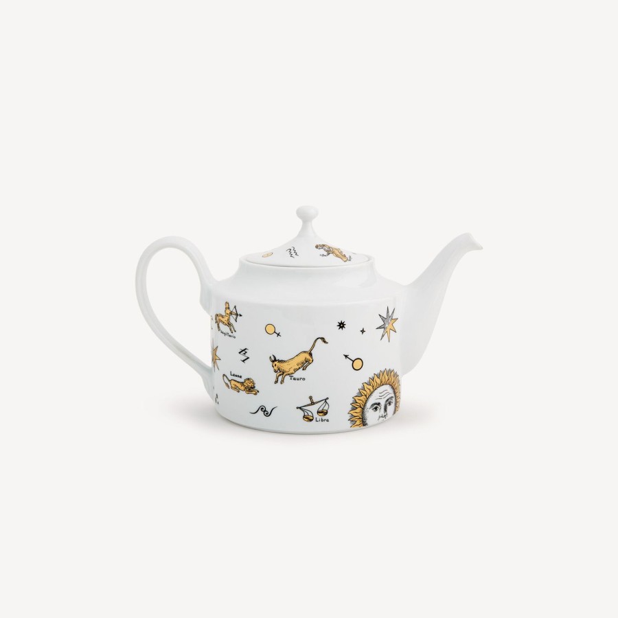 Fornasetti Teiera Astronomici Bianco/Nero/Oro Set Da Te E Caffe