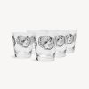 Fornasetti Set 6 Bicchieri Acqua Cammei Bianco Nero Bicchieri E Sottobicchieri