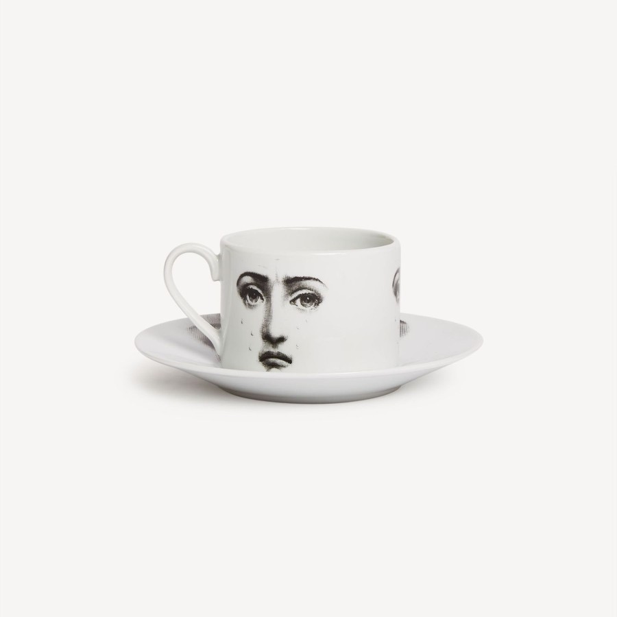 Fornasetti Tazza Da Te Tema E Variazioni Il Fumo Fa Male Bianco Nero Set Da Te E Caffe