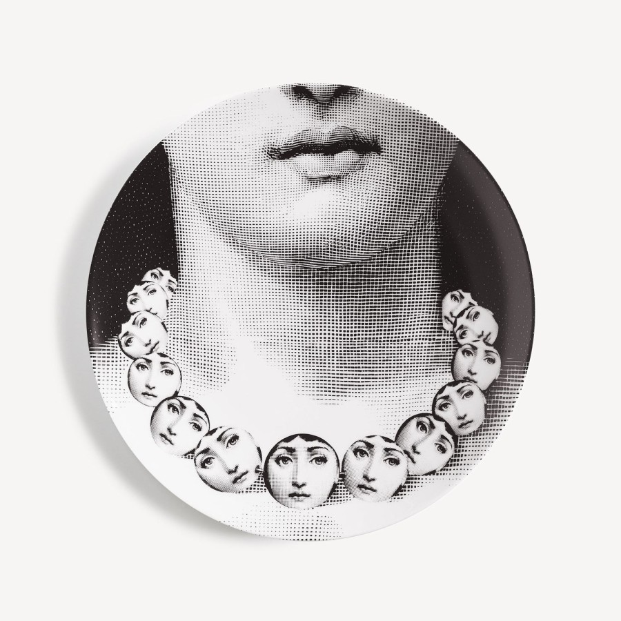 Fornasetti Piatto Da Muro Tema E Variazioni N.107 Bianco Nero Ripetizione