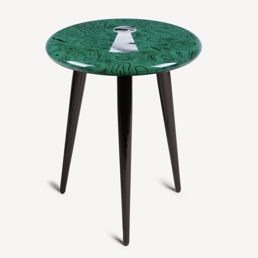 Fornasetti Sgabello Serratura Su Malachite Verde/Bianco/Nero Sgabelli