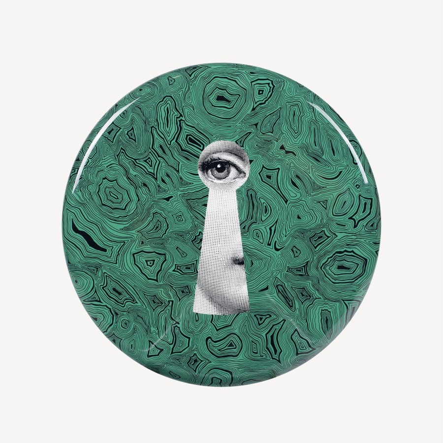 Fornasetti Sgabello Serratura Su Malachite Verde/Bianco/Nero Sgabelli