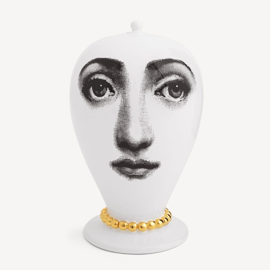 Fornasetti Vaso Collana Bianco/Nero/Oro Vasi