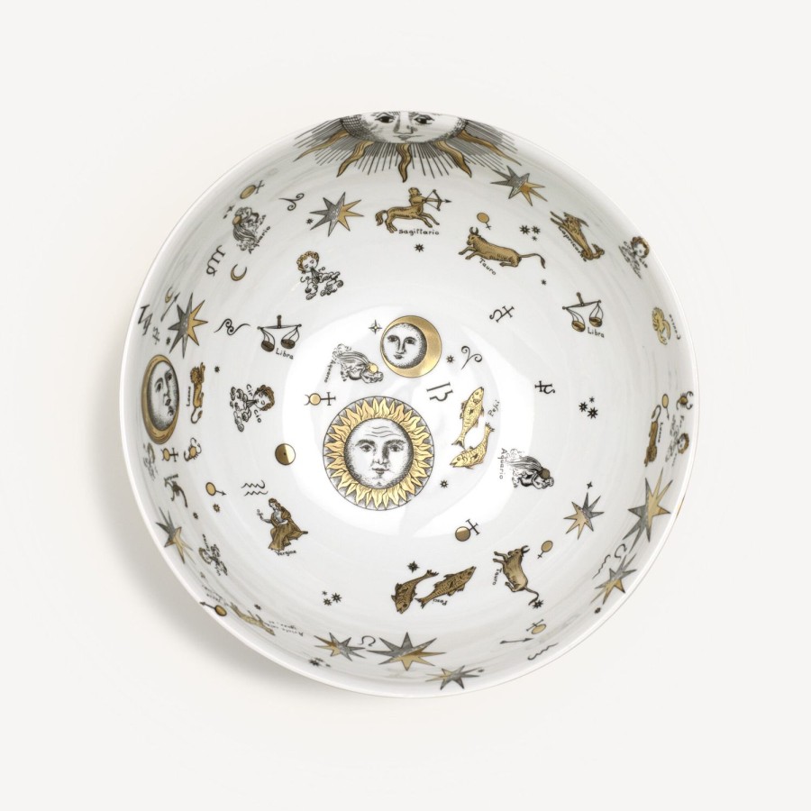 Fornasetti Centrotavola Astronomici Bianco/Nero/Oro Set Di Antipasti E Centrotavola