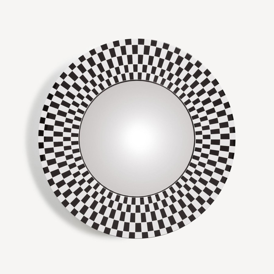 Fornasetti Cornice Con Specchio Convesso Egocentrismo Bianco Nero Specchi Di Design