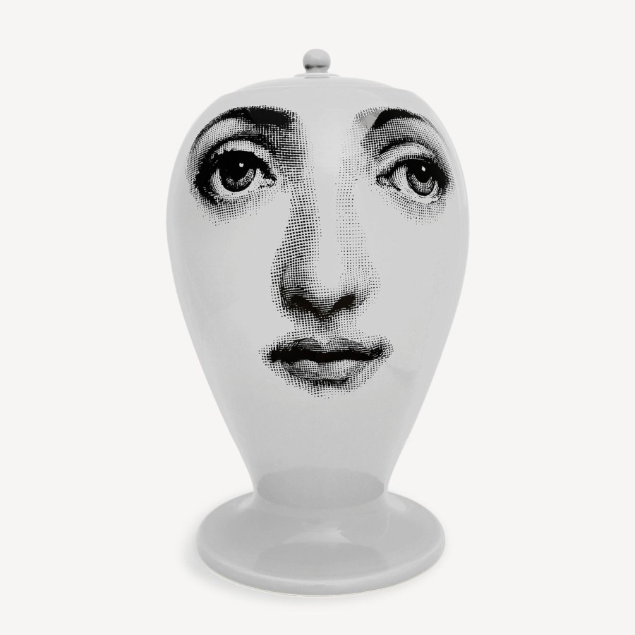 Fornasetti Vaso Buongiorno/Buonanotte Bianco Nero Vasi