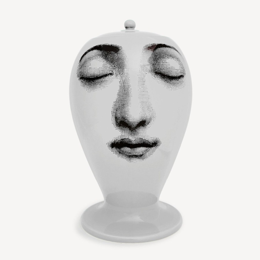 Fornasetti Vaso Buongiorno/Buonanotte Bianco Nero Vasi