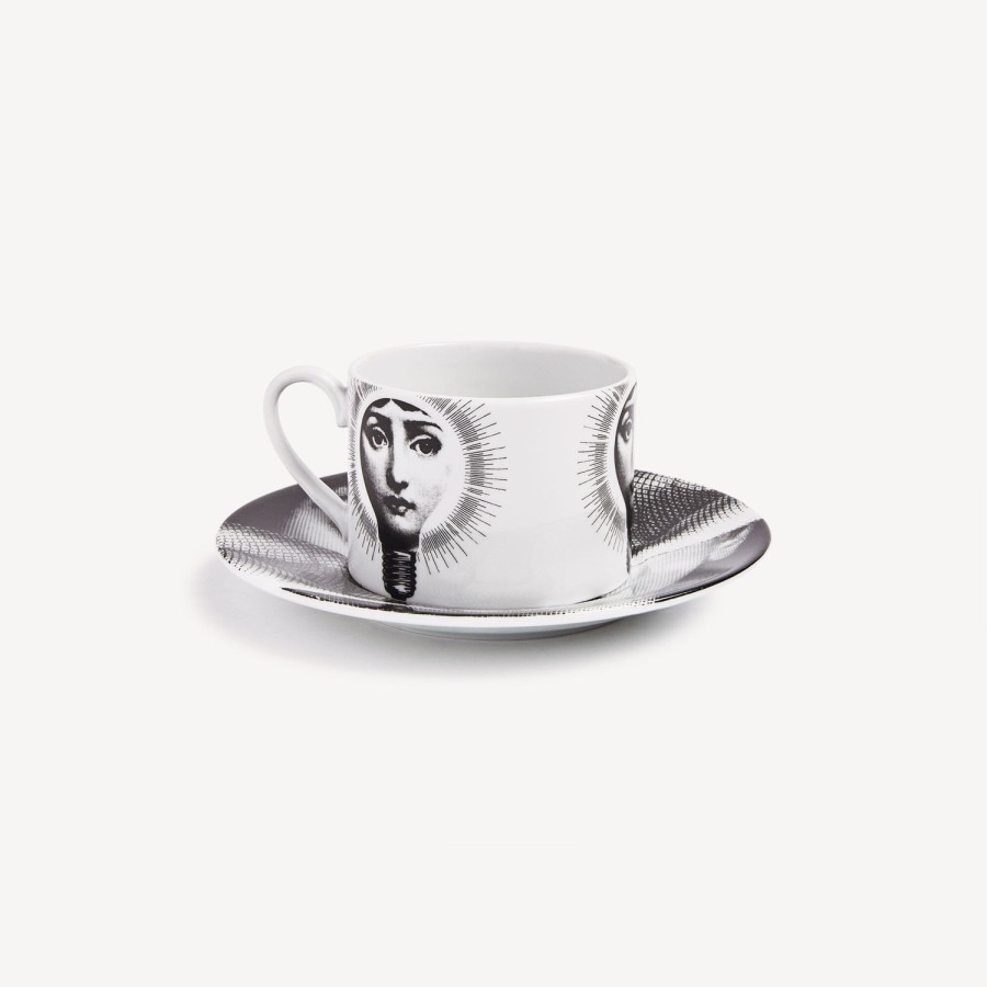 Fornasetti Tazza Da Te Tema E Variazioni Lampadina Bianco Nero Set Da Te E Caffe