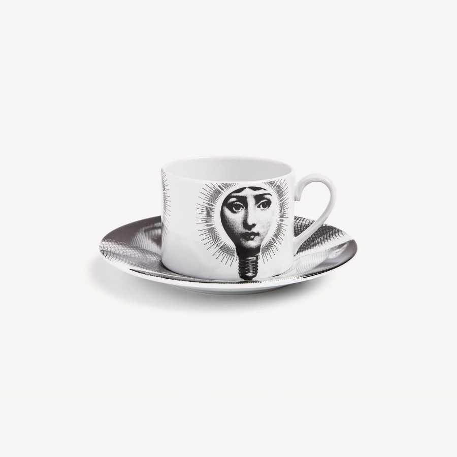 Fornasetti Tazza Da Te Tema E Variazioni Lampadina Bianco Nero Set Da Te E Caffe